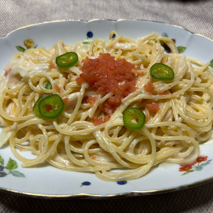 ピリ辛クリーム明太子パスタ